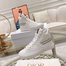 Load image into Gallery viewer, Dior Unisex Walk N Dior Star Sneaker White Dior Etoile Embossed Lambskin and Calfskin
