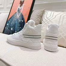 Load image into Gallery viewer, Dior Unisex Walk N Dior Star Sneaker White Dior Etoile Embossed Lambskin and Calfskin
