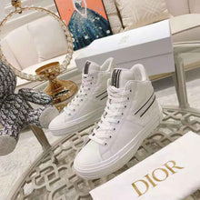 Load image into Gallery viewer, Dior Unisex Walk N Dior Star Sneaker White Dior Etoile Embossed Lambskin and Calfskin