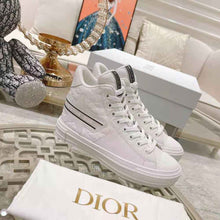 Load image into Gallery viewer, Dior Unisex Walk N Dior Star Sneaker White Dior Etoile Embossed Lambskin and Calfskin