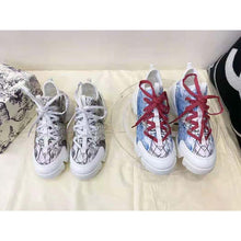 Load image into Gallery viewer, Dior Women D-Connect Sneaker Black White Dior Around the World Technical Fabric