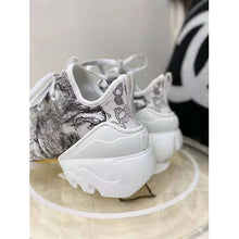 Load image into Gallery viewer, Dior Women D-Connect Sneaker Black White Dior Around the World Technical Fabric