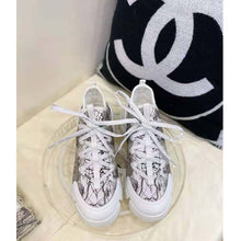 Load image into Gallery viewer, Dior Women D-Connect Sneaker Black White Dior Around the World Technical Fabric