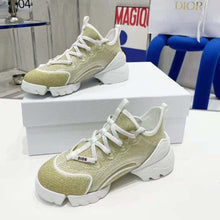 Load image into Gallery viewer, Dior Women D-Connect Sneaker Gold-Tone Laminated Mesh