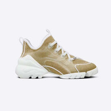 Load image into Gallery viewer, Dior Women D-Connect Sneaker Gold-Tone Laminated Mesh