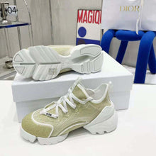 Load image into Gallery viewer, Dior Women D-Connect Sneaker Gold-Tone Laminated Mesh