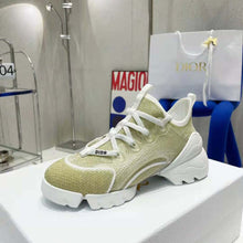 Load image into Gallery viewer, Dior Women D-Connect Sneaker Gold-Tone Laminated Mesh