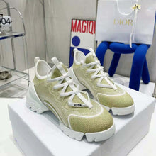 Load image into Gallery viewer, Dior Women D-Connect Sneaker Gold-Tone Laminated Mesh