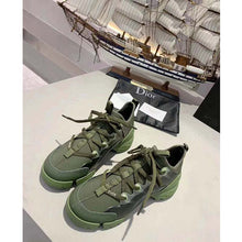 Load image into Gallery viewer, Dior Women D-Connect Sneaker Khaki Technical Fabric Neoprene-Dark Green