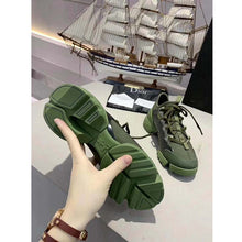 Load image into Gallery viewer, Dior Women D-Connect Sneaker Khaki Technical Fabric Neoprene-Dark Green