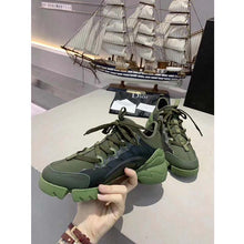 Load image into Gallery viewer, Dior Women D-Connect Sneaker Khaki Technical Fabric Neoprene-Dark Green
