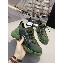 Load image into Gallery viewer, Dior Women D-Connect Sneaker Khaki Technical Fabric Neoprene-Dark Green