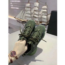 Load image into Gallery viewer, Dior Women D-Connect Sneaker Khaki Technical Fabric Neoprene-Dark Green