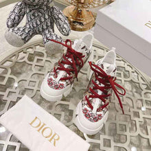 Load image into Gallery viewer, Dior Women D-Connect Sneaker White Technical Fabric and Multicolor Butterfly Motif