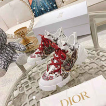 Load image into Gallery viewer, Dior Women D-Connect Sneaker White Technical Fabric and Multicolor Butterfly Motif