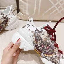 Load image into Gallery viewer, Dior Women D-Connect Sneaker White Technical Fabric and Multicolor Butterfly Motif