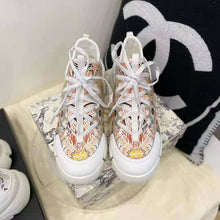 Load image into Gallery viewer, Dior Women D-Connect Sneaker White Technical Fabric with Dior In Heart Lights Print