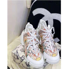Load image into Gallery viewer, Dior Women D-Connect Sneaker White Technical Fabric with Dior In Heart Lights Print