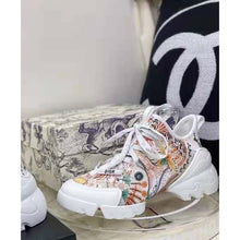 Load image into Gallery viewer, Dior Women D-Connect Sneaker White Technical Fabric with Dior In Heart Lights Print