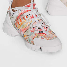 Load image into Gallery viewer, Dior Women D-Connect Sneaker White Technical Fabric with Dior In Heart Lights Print