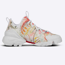 Load image into Gallery viewer, Dior Women D-Connect Sneaker White Technical Fabric with Dior In Heart Lights Print