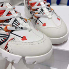 Load image into Gallery viewer, Dior Women D-Connect Sneaker White Technical Fabric with Red and Black Cupidon Print