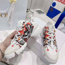 Load image into Gallery viewer, Dior Women D-Connect Sneaker White Technical Fabric with Red and Black Cupidon Print