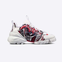 Load image into Gallery viewer, Dior Women D-Connect Sneaker White Technical Fabric with Red and Black Cupidon Print