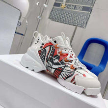 Load image into Gallery viewer, Dior Women D-Connect Sneaker White Technical Fabric with Red and Black Cupidon Print