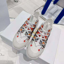 Load image into Gallery viewer, Dior Women D-Connect Sneaker White Technical Fabric with Red and Black Cupidon Print
