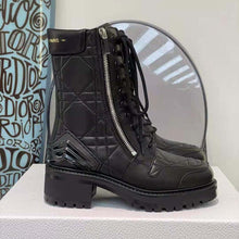 Load image into Gallery viewer, Dior Women D-Leader Ankle Boot Black Quilted Cannage Calfskin