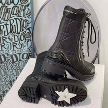 Load image into Gallery viewer, Dior Women D-Leader Ankle Boot Black Quilted Cannage Calfskin