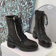Load image into Gallery viewer, Dior Women D-Leader Ankle Boot Black Quilted Cannage Calfskin