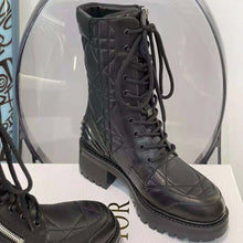 Load image into Gallery viewer, Dior Women D-Leader Ankle Boot Black Quilted Cannage Calfskin