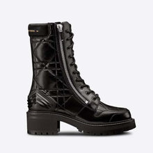 Load image into Gallery viewer, Dior Women D-Leader Ankle Boot Black Quilted Cannage Calfskin