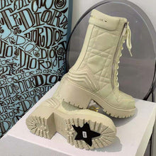 Load image into Gallery viewer, Dior Women D-Leader Ankle Boot White Quilted Cannage Calfskin