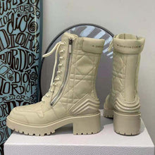 Load image into Gallery viewer, Dior Women D-Leader Ankle Boot White Quilted Cannage Calfskin