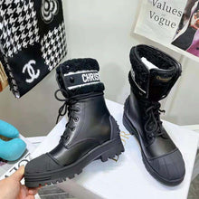 Load image into Gallery viewer, Dior Women D-Major Ankle Boot Black Calfskin and Lambskin Wool