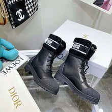 Load image into Gallery viewer, Dior Women D-Major Ankle Boot Black Calfskin and Lambskin Wool
