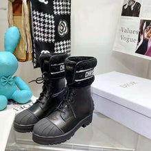Load image into Gallery viewer, Dior Women D-Major Ankle Boot Black Calfskin and Lambskin Wool