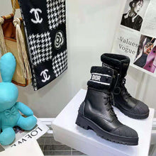 Load image into Gallery viewer, Dior Women D-Major Ankle Boot Black Calfskin and Lambskin Wool