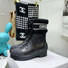 Load image into Gallery viewer, Dior Women D-Major Ankle Boot Black Calfskin and Lambskin Wool