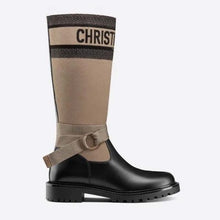 Load image into Gallery viewer, Dior Women D-Major Boot Taupe and Black Technical Fabric and Calfskin
