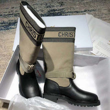 Load image into Gallery viewer, Dior Women D-Major Boot Taupe and Black Technical Fabric and Calfskin