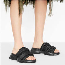 Load image into Gallery viewer, Dior Women D-Wander Slide Black Technical Fabric with Camouflage Print