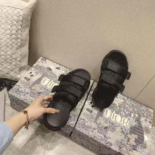 Load image into Gallery viewer, Dior Women D-Wander Slide Black Technical Fabric with Camouflage Print