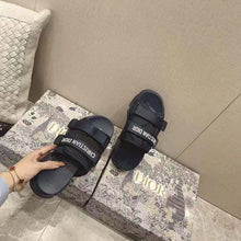 Load image into Gallery viewer, Dior Women D-Wander Slide Dark Blue Camouflage Technical Fabric