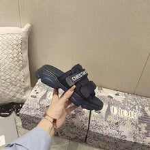Load image into Gallery viewer, Dior Women D-Wander Slide Dark Blue Camouflage Technical Fabric
