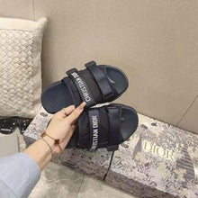 Load image into Gallery viewer, Dior Women D-Wander Slide Dark Blue Camouflage Technical Fabric