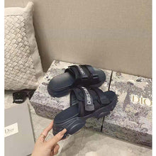 Load image into Gallery viewer, Dior Women D-Wander Slide Dark Blue Camouflage Technical Fabric